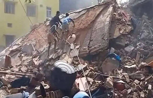 Accident in Chennai 24 houses collapsed to the ground ..